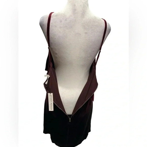 Alice + Olivia Bess Ombre Velvet Sleeveless Slip Dress size 10 - Picture 8 of 14